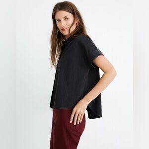 NWT Madewell Black Denim Hilltop Shirt in Lunar Wash - Medium